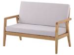 Lounge Set PALLANO 4-tlg Grau - Eiche Hell - Taupe