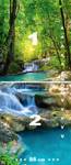 Türtapete Jungle Wasserfall 86 x 200cm Blau - Papier - 86 x 200 x 86 cm