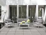 Set de jardin SALERNO Gris - Métal - 142 x 80 x 70 cm