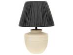 Lampe de table TIGRE Beige - Noir - Céramique - 30 x 44 x 30 cm