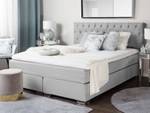 Boxspring Bett DUCHESS Grau - Hellgrau - Silber