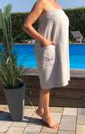 Damen Sarong mit Tasche Silber - Naturfaser - 145 x 145 x 80 cm