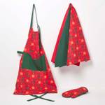 Weihnachts-Ofenhandschuh Rentier Rot - Textil - 18 x 1 x 32 cm