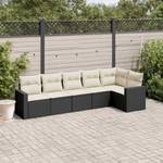 Gartensitzgruppe K6042(6-tlg) Schwarz - Massivholz - 69 x 62 x 66 cm