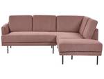 Ecksofa BREDA Schwarz - Braun - Pink - 210 x 75 x 200 cm