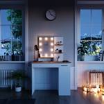 Coiffeuse Julia blanc/sonoma & LED Blanc - 40 x 137 x 38 cm