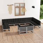 Garten-Lounge-Set (12-teilig) 3009767-2 Anthrazit - Grau