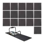 16 x Schutzmatte Boden Set Schwarz - Kunststoff - 60 x 1 x 60 cm