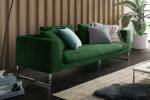 Sofa ARIAN Cord Metallkufe chrom Smaragdgrün - Breite: 210 cm