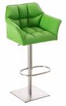 Tabouret de bar Damaso Lot de 2 Vert - Argenté