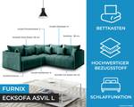 Ecksofa Asvil L Monolith 37 Grün