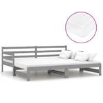 Tagesbett D7355 Grau - Massivholz - 90 x 69 x 200 cm