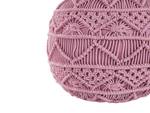 Pouf KAYSERI Rose foncé - Fibres naturelles - 40 x 40 x 40 cm