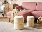 Pouf MEDFORD 2-tlg Beige - Creme