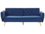 2-Sitzer Sofa BARDU Blau - Marineblau - Eiche Hell