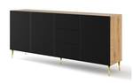 Sideboard RAVENNA B SB200 3D3D Beige - Schwarz - Gold