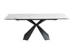 Ausziehbarer Tisch BEKIM Weiß - Stein - 90 x 76 x 200 cm