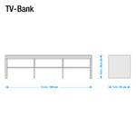 Tv-meubel Empire notenboomhoutkleurig - met 3 vakken