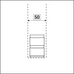 Soluzioni cassetti interni (con 2 cassetti) - 50 cm
