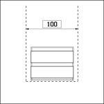 Soluzioni cassetti interni (con 2 cassetti) - 50 cm