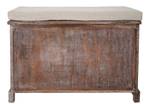 Banc J22, style shabby Marron - Blanc - Bois massif - Bois/Imitation - 71 x 49 x 32 cm