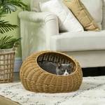 Rattan Katzenkorb D30-798V00LR Braun - Kunststoff - 50 x 31 x 50 cm