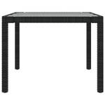 Gartentisch 3011702 Schwarz - Metall - Kunststoff - Polyrattan - 90 x 75 x 190 cm