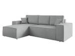 Ecksofa Malaga L Grau - Ecke davorstehend links