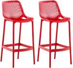 Tabouret de bar Air Lot de 2 Rouge