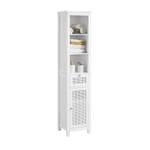 Meuble Colonne de Salle de Bain BZR36-W Blanc - Bois manufacturé - 35 x 161 x 32 cm