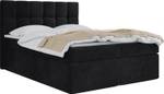 Boxspringbett mit Topper ARTENO Schwarz - Breite: 120 cm - H3