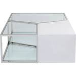 Table basse Combination Blanc - Verre - 95 x 40 x 95 cm