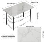 Esstisch Marmor Optik Marmor Weiß Dekor - Weiß