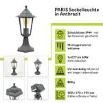 Lampe sur pied d'extérieur PARIS Anthracite