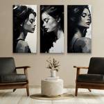 Set De Tableaux Portraits De Femmes 60 x 40 x 40 cm