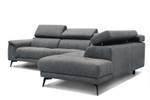 Ecksofa Fiero (5-Sitzer) Dunkelgrau