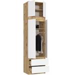 Surmeuble pour Armoire S60 2P CLP Chêne clair - Blanc