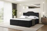 Boxspringbett VILA-1 Schwarz - Breite: 140 cm - H3