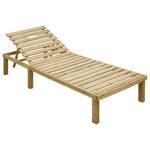 Sonnenliege 49087 Braun - Massivholz - Holzart/Dekor - 70 x 77 x 200 cm