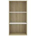 Bücherregal 3016488-2 Eiche Sonoma Dekor - Weiß - 60 x 114 cm