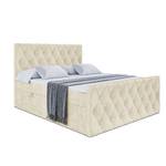 Boxspringbett - AMAY Beige - Breite: 120 cm - H3