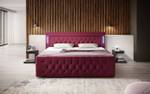 Boxspringbett Charme Rot - Breite: 140 cm - H3