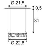 Bodeneinbaustrahler Dasar Silber - Metall - 11 x 1 x 11 cm