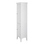 Armoire de rangement salle de bain Blanc - Bois manufacturé - Bois massif - 33 x 160 x 39 cm