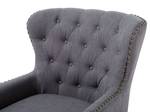 Fauteuil VIBORG Gris foncé - Gris - Chêne foncé