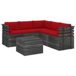 Gartensitzgruppe K5429(6-tlg) Rot - Massivholz - 72 x 65 x 60 cm