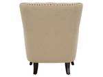 Fauteuil VIBORG Beige - Chêne foncé