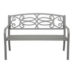 Banc de jardin F44 Gris - Métal - 127 x 87 x 58 cm