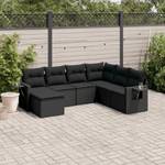 Gartensitzgruppe K4688(7-tlg) Schwarz - Massivholz - 69 x 62 x 55 cm