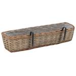 Jardinière de balcon 3002201 (lot de 2) Marron - Fibres naturelles - Matière plastique - Bois/Imitation - 20 x 15 x 80 cm